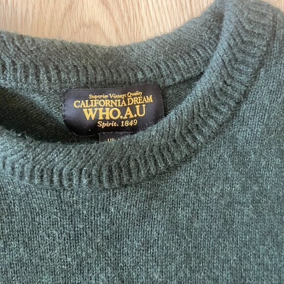 ** California Dream WHO.A.U men’s Surfing bears crewneck sweater M Wool - Picture 7 of 10